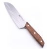 Due Cigni Fluted Santoku Walnut 18cm-mycustomknives.com