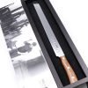 Maglio Nero Iside Fluted Salmon Knife 30cm Olive Wood