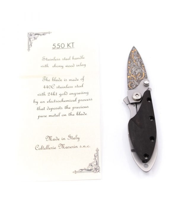 Maserin 550 KT Gold 24Kt-custom-knives