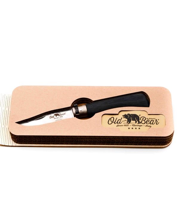 Old Bear Damasco Black Laminato M Scatola-coltellipersonalizzati.com