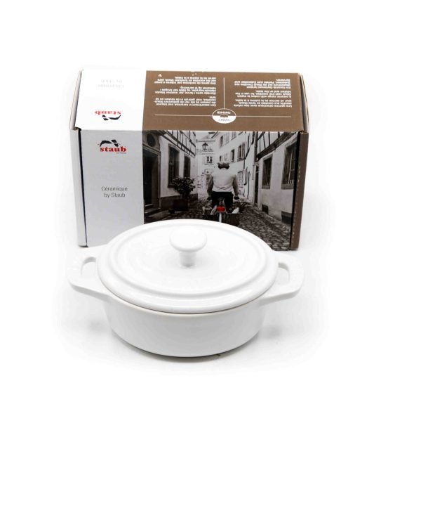 Staub Cocotte Ovale ⌀11cm Bianca-coltellipersonalizzati.com