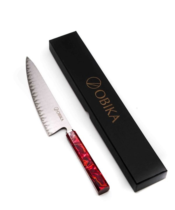 Obika Saten Red Chef 21cm - coltellipersonalizati.com