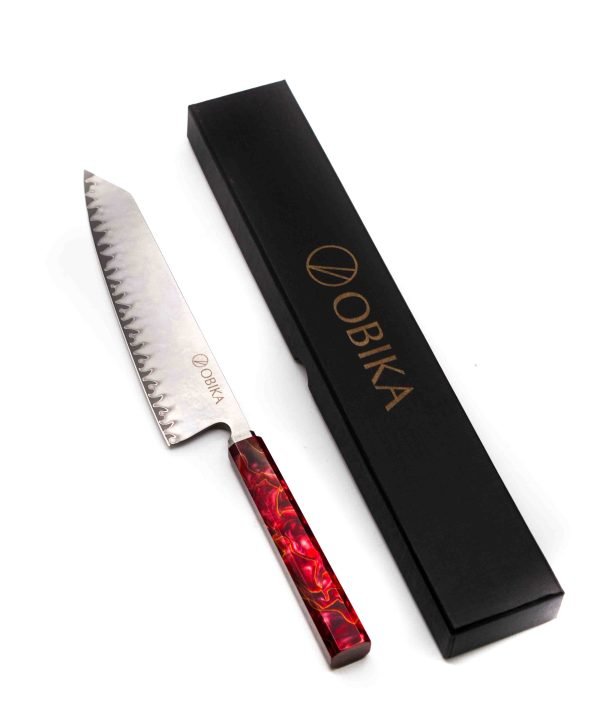Obika Saten Red Kengata 21cm - coltellipersonalizati.com