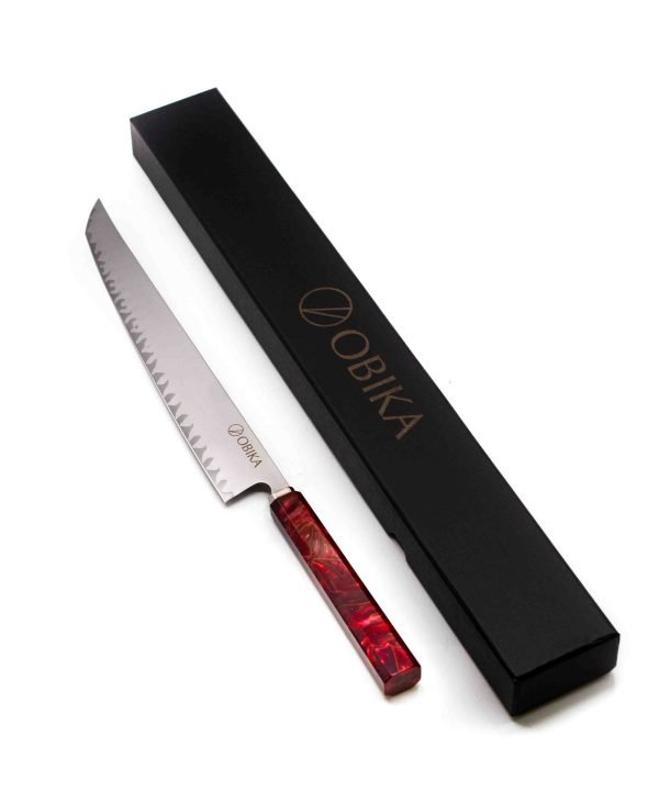 Obika Saten Red Slicer 27cm - coltellipersonalizati.com