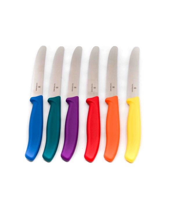 Victorinox Set Colori Pastello da Tavola Dentato Punta Tonda- coltellipersonalizzati.com