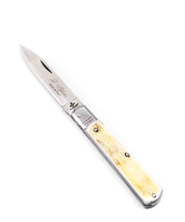 M.F. Sfilato Corno Antico Testina INOX 17cm - coltellipersonalizzati.com