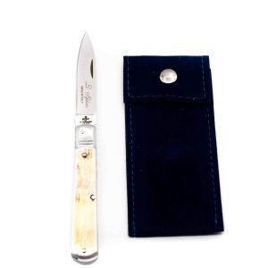 M.F. Sfilato Corno Antico Testina INOX 17cm - coltellipersonalizzati.com