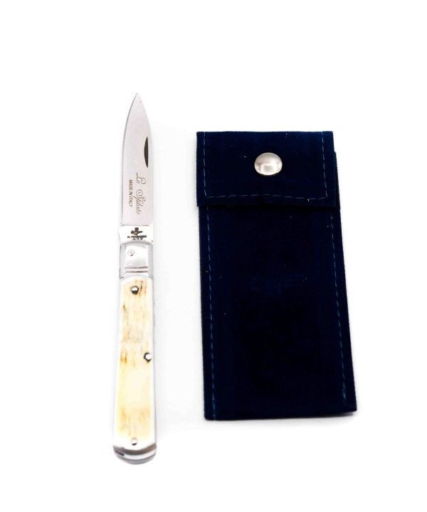 M.F. Sfilato Corno Antico Testina INOX 17cm - coltellipersonalizzati.com