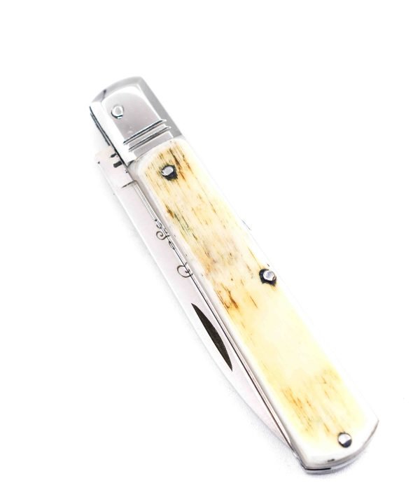 M.F. Sfilato Corno Antico Testina INOX 17cm - coltellipersonalizzati.com