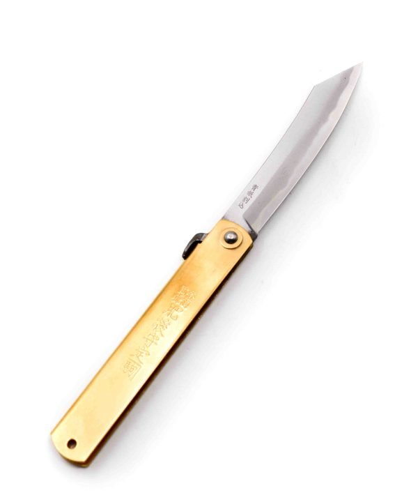 Higonokami Ottone 21cm Tigre Bianca Byakko-coltellipersonalizzati.com