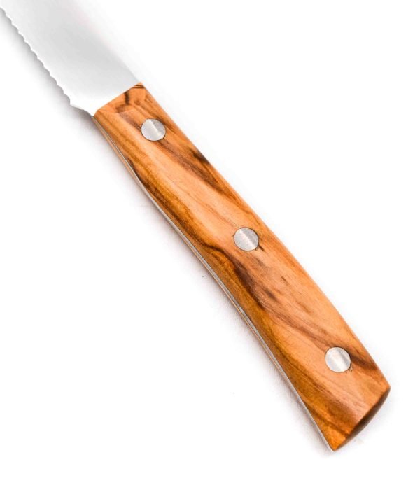 Maglio Nero Set da Bistecca 6pz Dentato Ulivo-coltellipersonalizzati.com