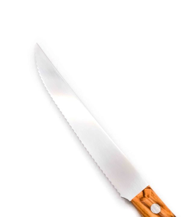 Maglio Nero Set da Bistecca 6pz Dentato Ulivo-coltellipersonalizzati.com